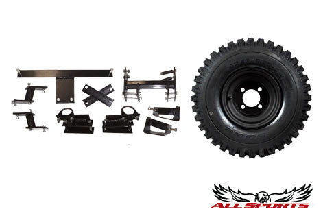 8" Black Steel Wheel on 18" Duro Power Trail & Yamaha 4" G1 Lift Combo