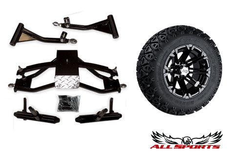 23-10.5-12 HD3 Machined with Black Tire/Wheel & Precedent 6" A-Arm Combo