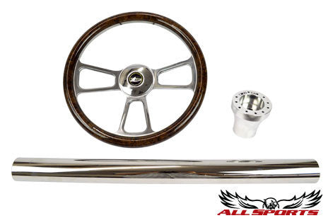 Stretch Regal Burl Steering Wheel Combo