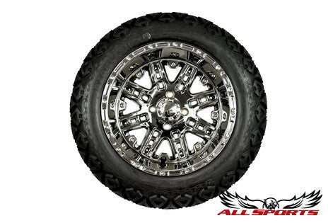 14" Megastar on 23" Backlash Tires - Chrome
