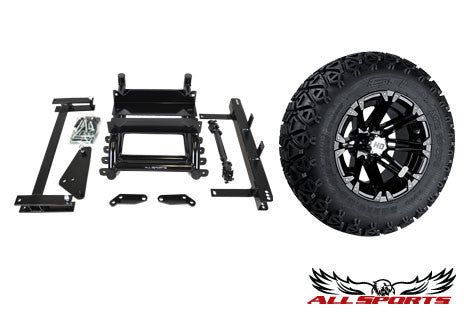 22" STI HD3 Gloss Black Tire/Wheel & Yamaha G22 6" G-Max Lift Combo