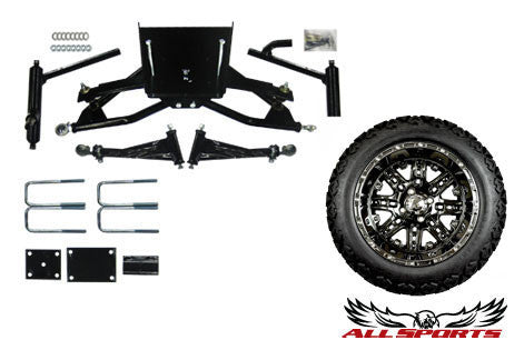 Club Car DS Super Sport 4" or 6" w/ 14" Chrome Megastar on Backlash X