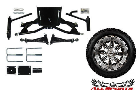 Club Car DS Super Sport 4" or 6" w/ 14" Machined Megastar on Backlash X